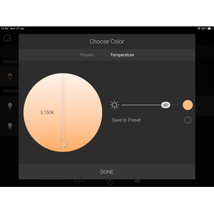 Native colour temperature control from your Control4 UI!