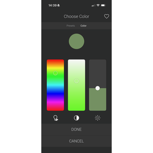 Full colour control for compatible lights